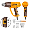 Pistola De Calor 2000w Hg200078 Ingco Con Accesorios Color Amarillo 2