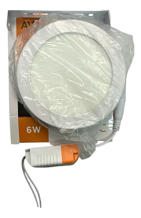 Foco Panel Plafón Led 6w Sobrepuesto Redondo Luz Fria Avc Luz Fría