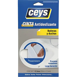 Cinta Antideslizante Bañeras y Duchas CEYS 12 tiras