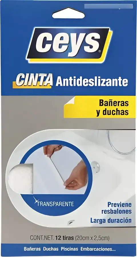 Cinta Antideslizante Bañeras y Duchas CEYS 12 tiras