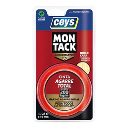 Cinta De Montaje Montack 2,5mt X 19mm Ceys