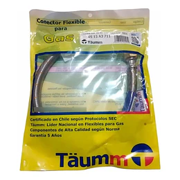 Flexible Conector Para Gas 3/8 -izq X 1/2 60cm Taumm