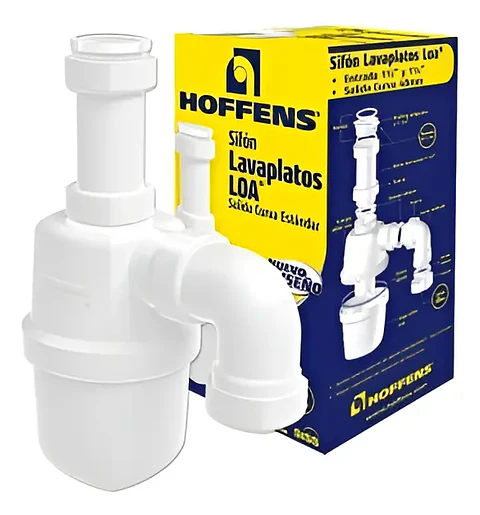 Sifon Lavaplatos Loa 1 1/2 Salida Curva Hoffens