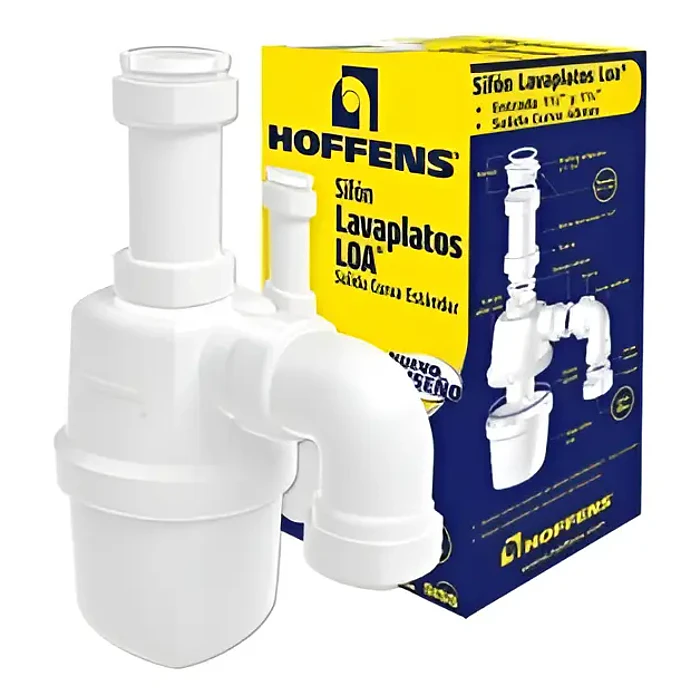 Sifon Lavaplatos Loa 1 1/2 Salida Curva Hoffens