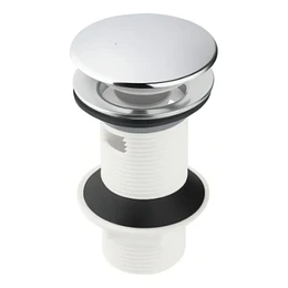 Desague 1 1/4 Lavamanos Con Rebalse Plástico Cromado Pop Up