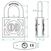 Candado Odis Modelo 360 60mm Cuerpo Forjado 3