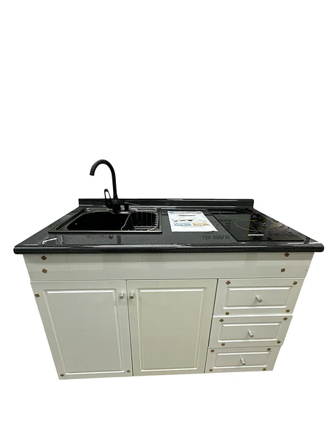 Pack Mueble Lavaplatos 120cm  + Encimera Eléctrica 2 platos 