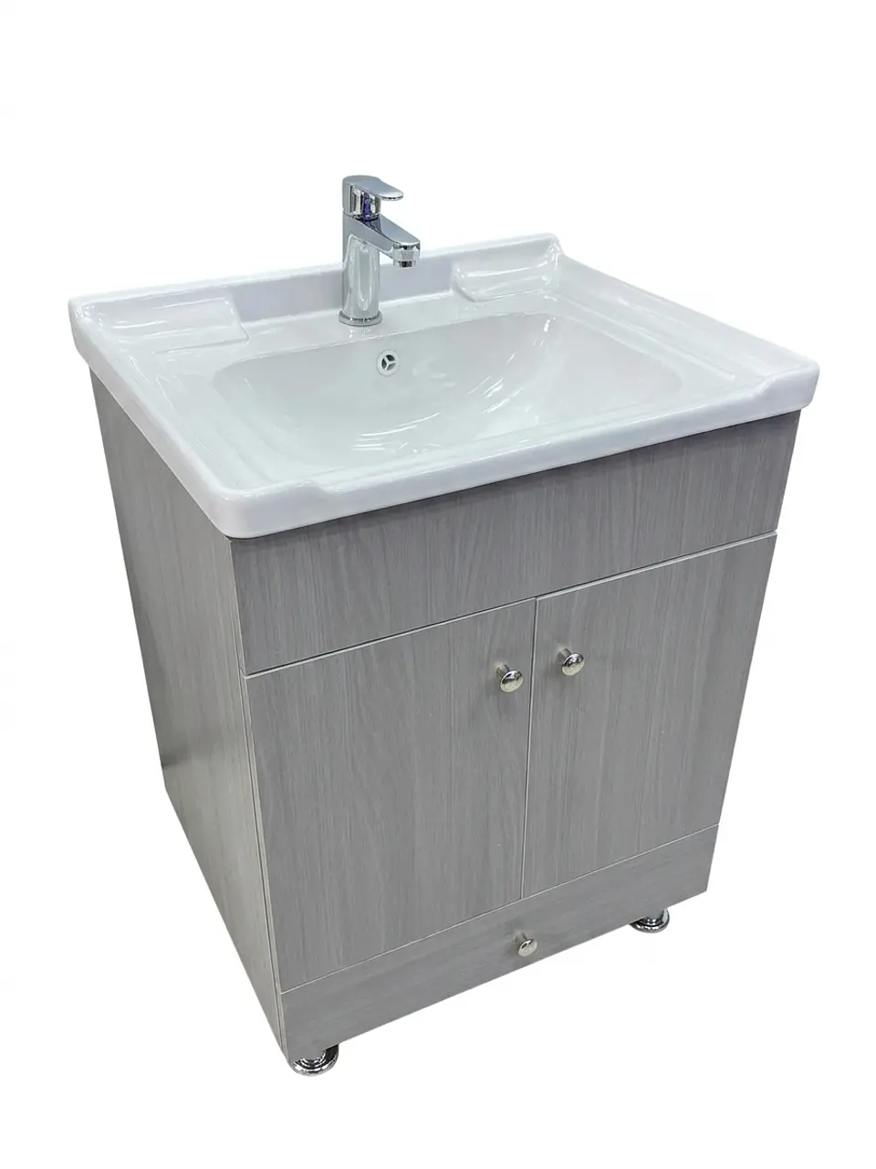 Vanitorio 2 puertas Gris 60cm + Llave Fas  2