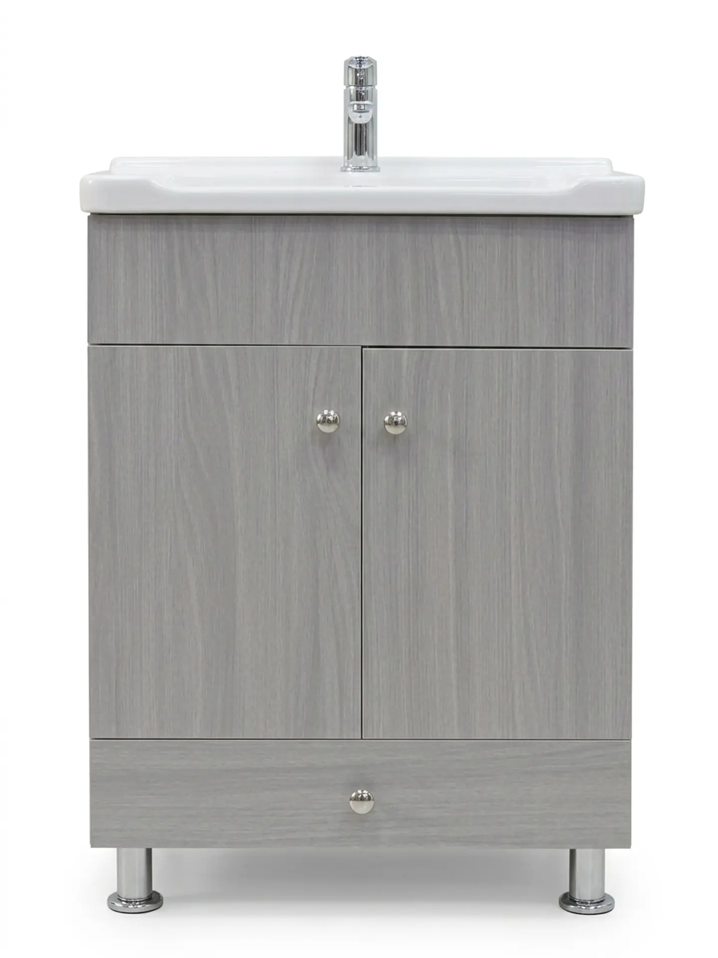 Vanitorio 2 puertas Gris 60cm + Llave Fas  1