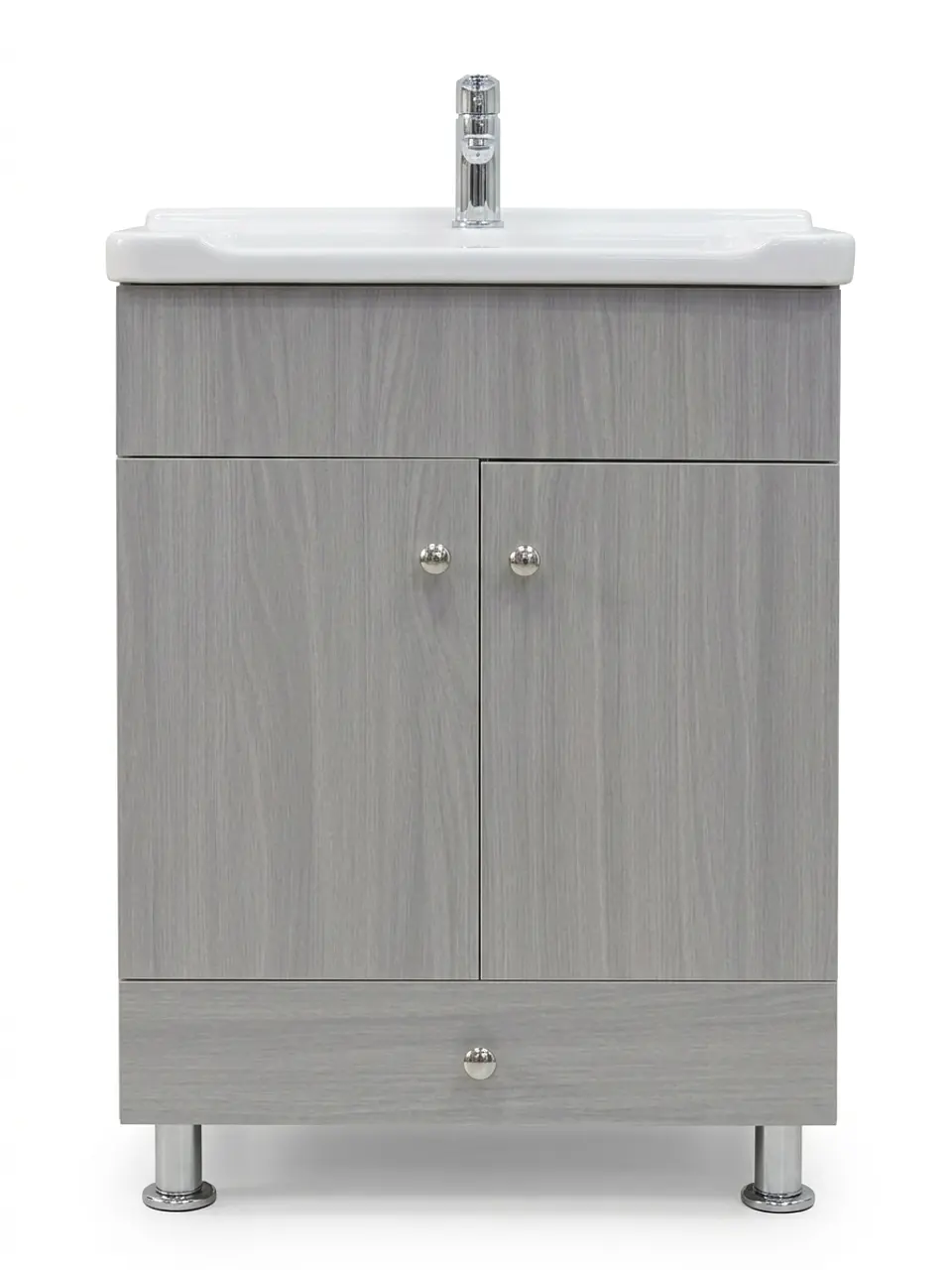 Vanitorio 2 puertas Gris 60cm + Llave Fas  1
