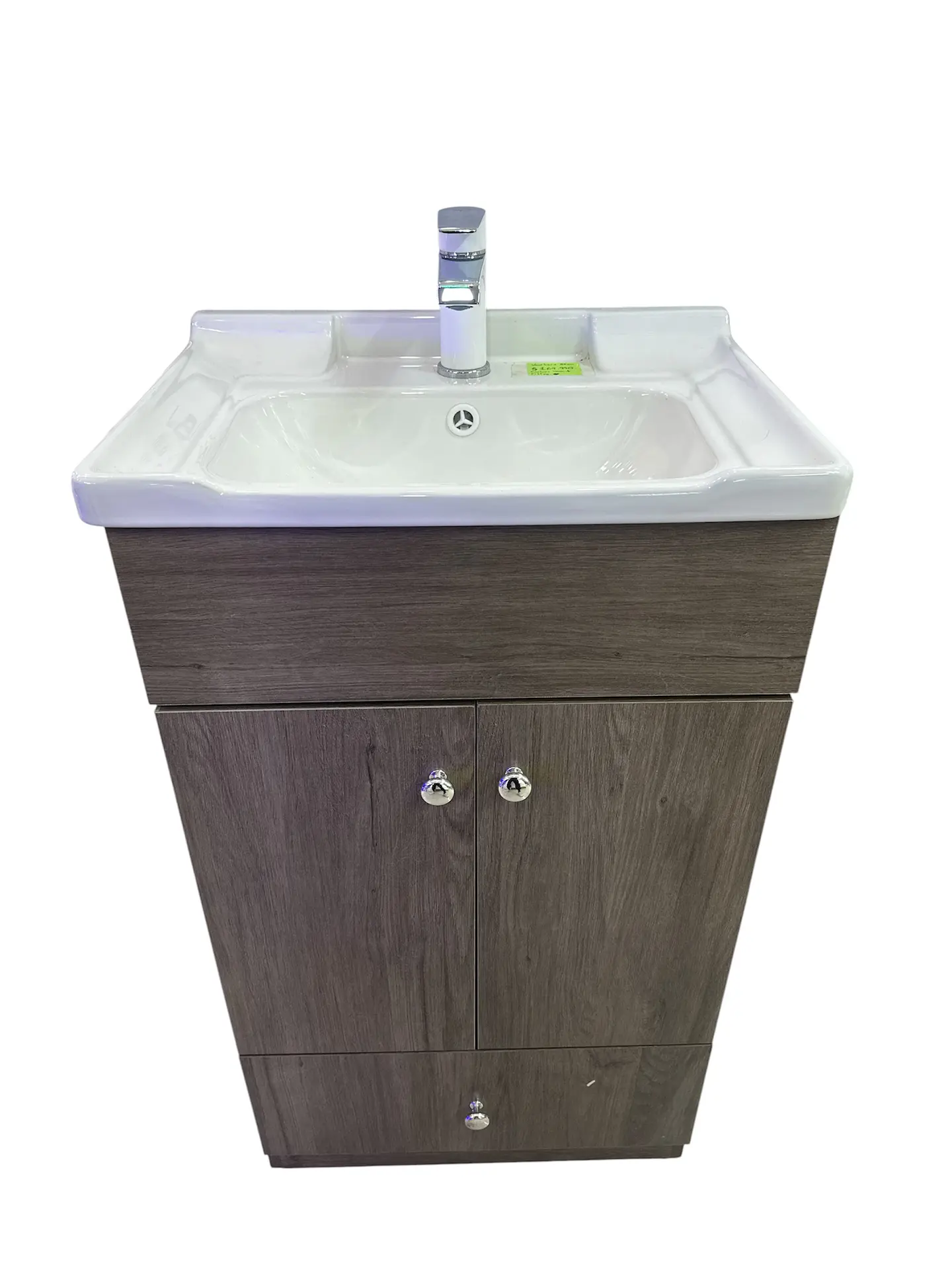 Vanitorio 2 puertas 50cm Cafe Claro + Llave Nibsa Nott Blanca 1