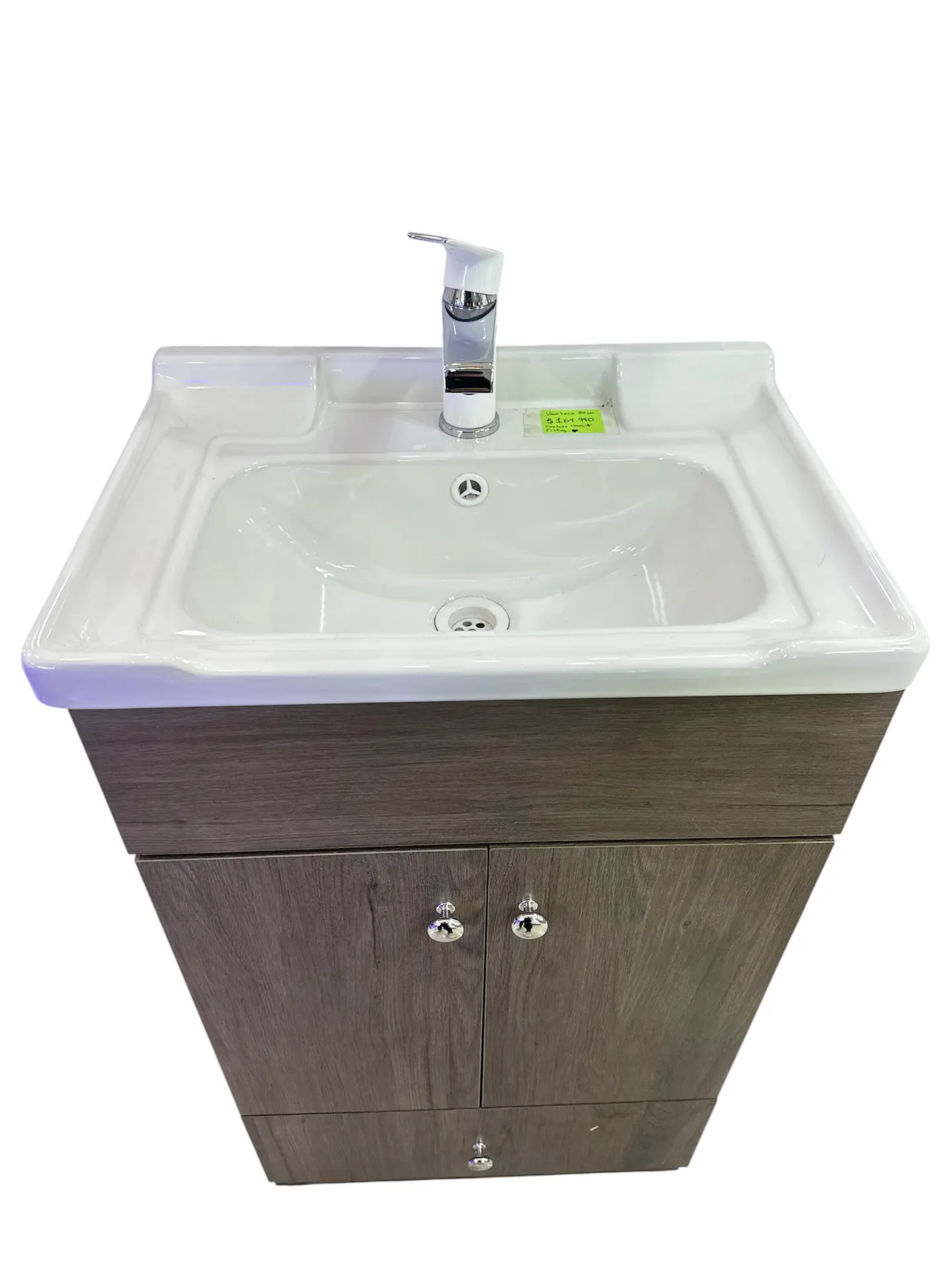 Vanitorio 2 puertas 50cm Cafe Claro + Llave Nibsa Nott Blanca 2