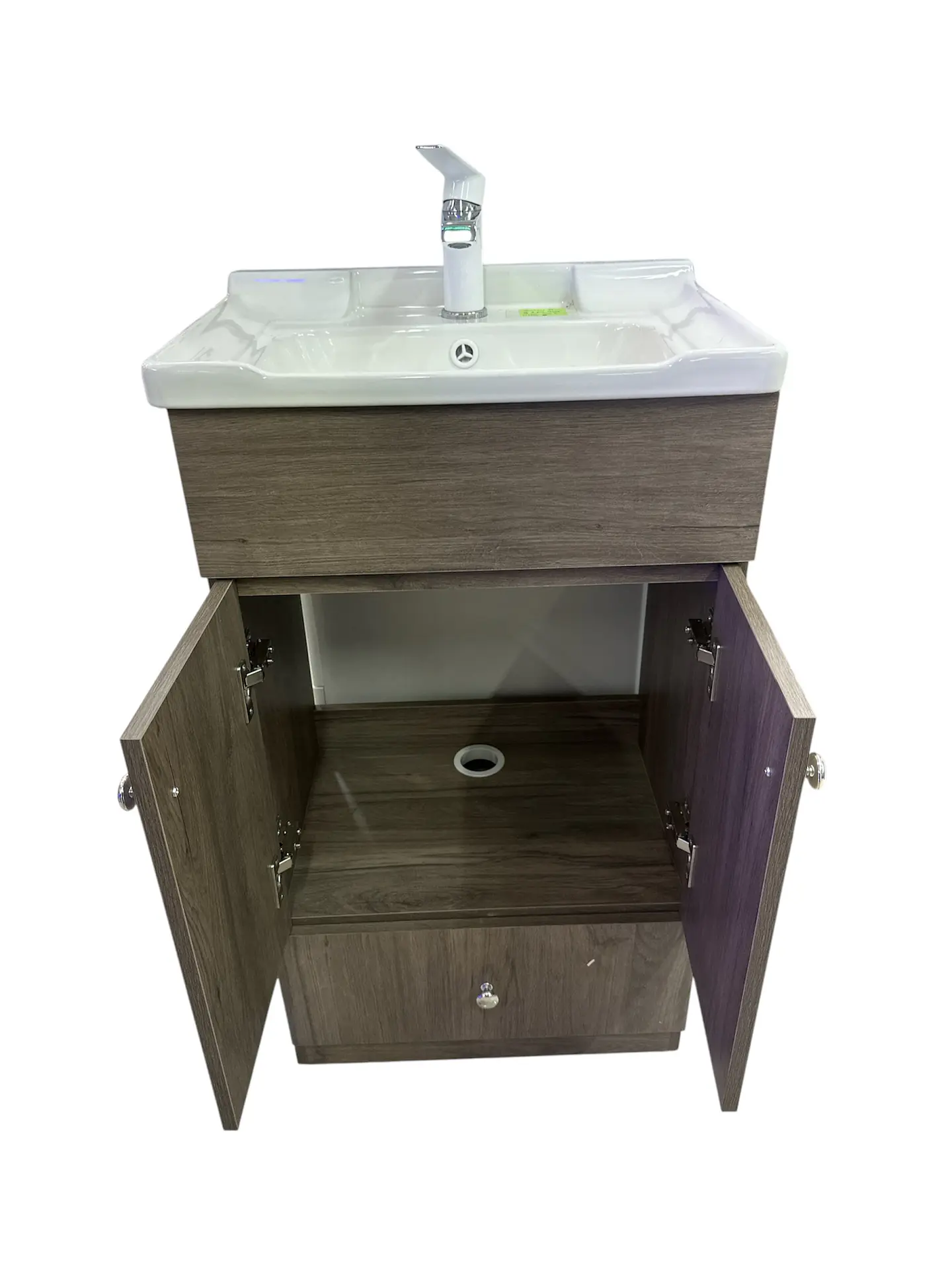 Vanitorio 2 puertas 50cm Cafe Claro + Llave Nibsa Nott Blanca 3