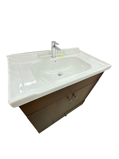 Vanitorio 2 puertas 80cm Cafe + Llave Fas Asis