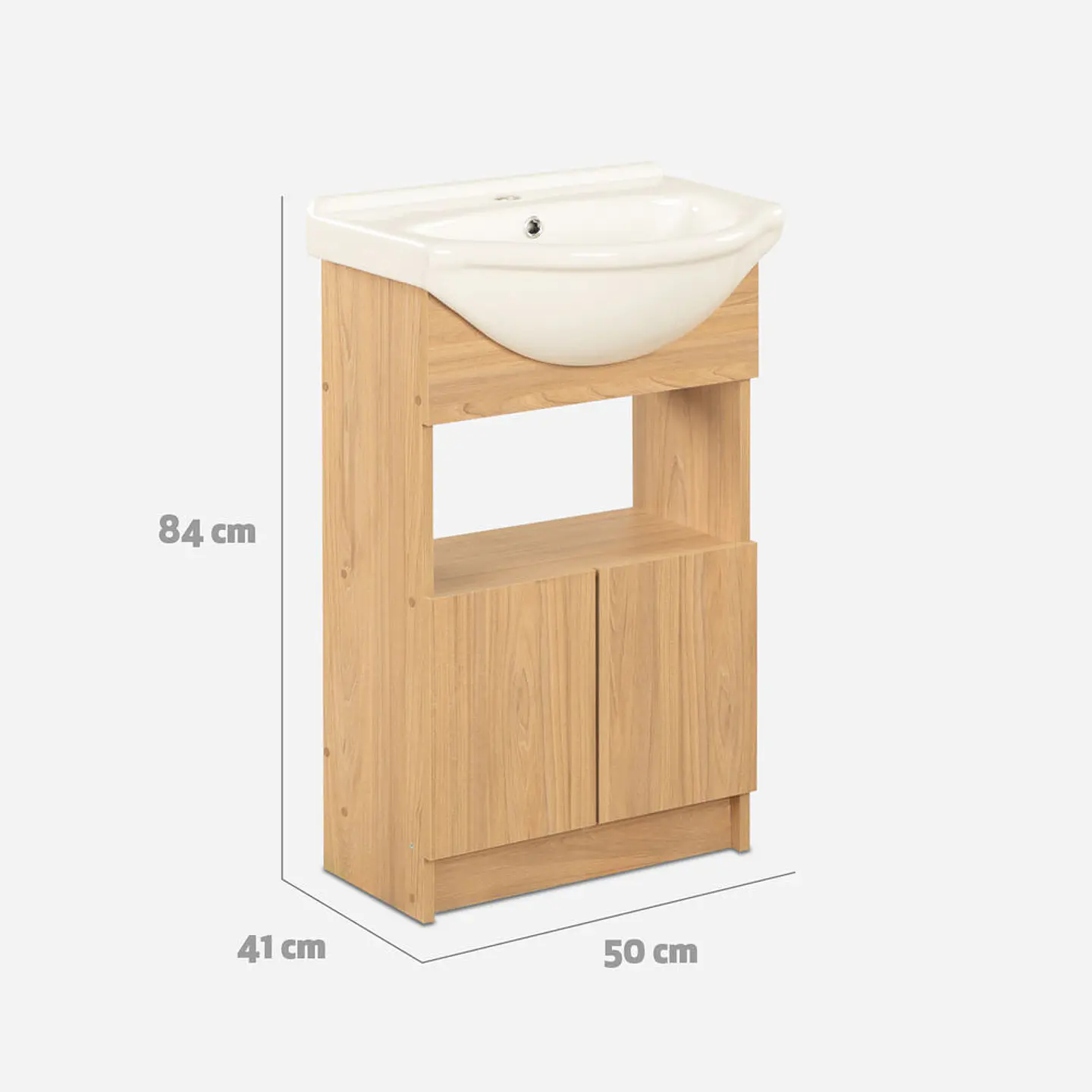 Vanitorio 2 Puertas Bajas Cannes Olmo 50 Cm. 3