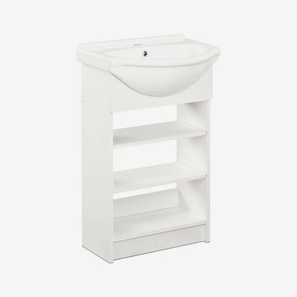 Vanitorio 2 Repisas Cannes Blanco 50 Cm. 1