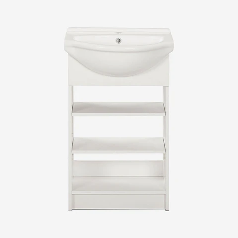 Vanitorio 2 Repisas Cannes Blanco 50 Cm.