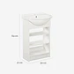 Vanitorio 2 Repisas Cannes Blanco 50 Cm. - Miniatura 3