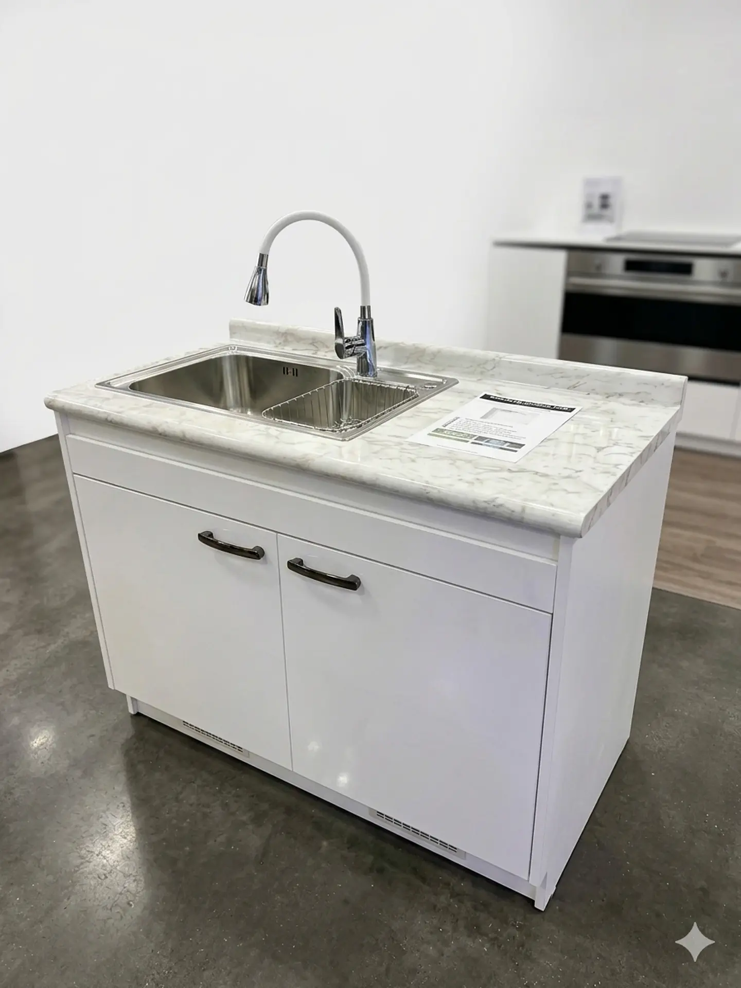 Mueble Lavaplatos 120cm + Cubeta Hamburg + Llave Monomando Duschy 4