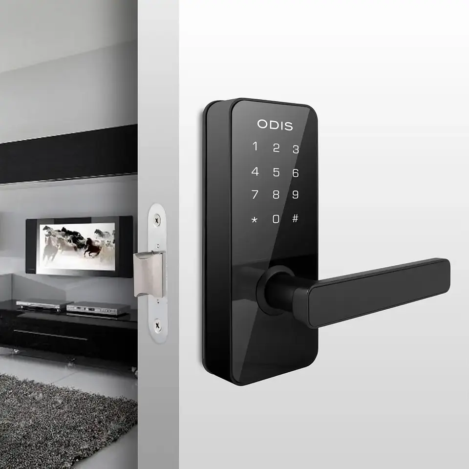 Cerradura Digital Odis 7700 Manilla Reversible Negro 2
