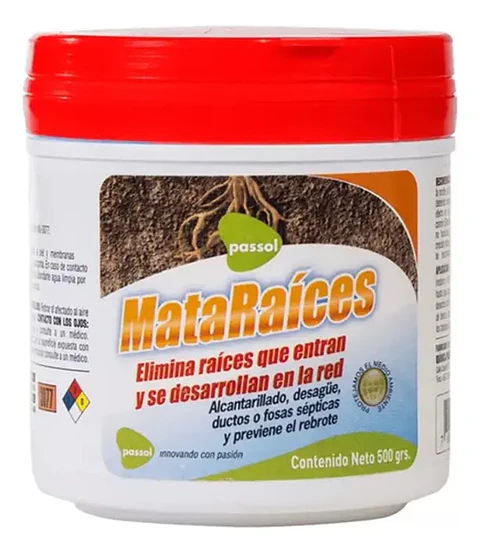 Mata Raices Eliminador 500grs Passol Cañerias Ductos Alcantarillado