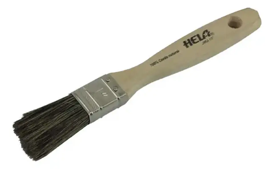 Brocha Hela Cerda Natural Gris 1/2 x 1 para Pinturas y Barnices 1