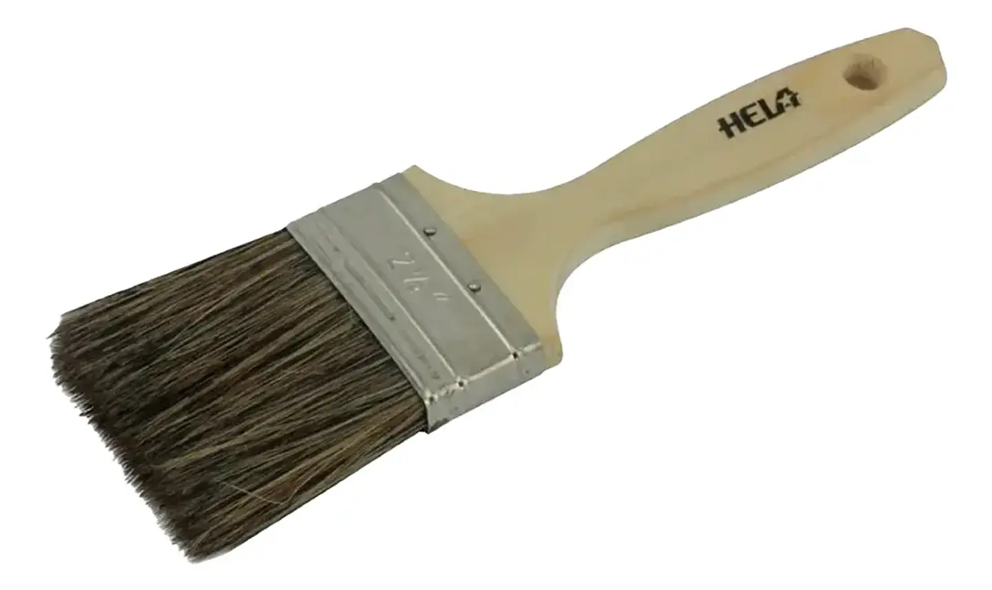 Brocha Hela Cerda Natural Gris  2 1/2 x 1 1
