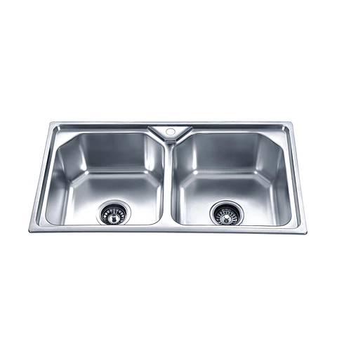 Lavaplatos para empotrar de 78 x 43 cm de 2 cubetas