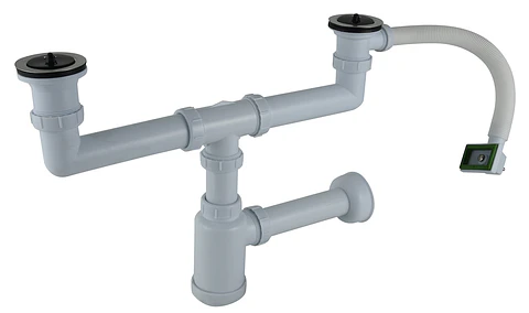   Set Desagüe 1.1/2 Doble /Sifón Rebalse