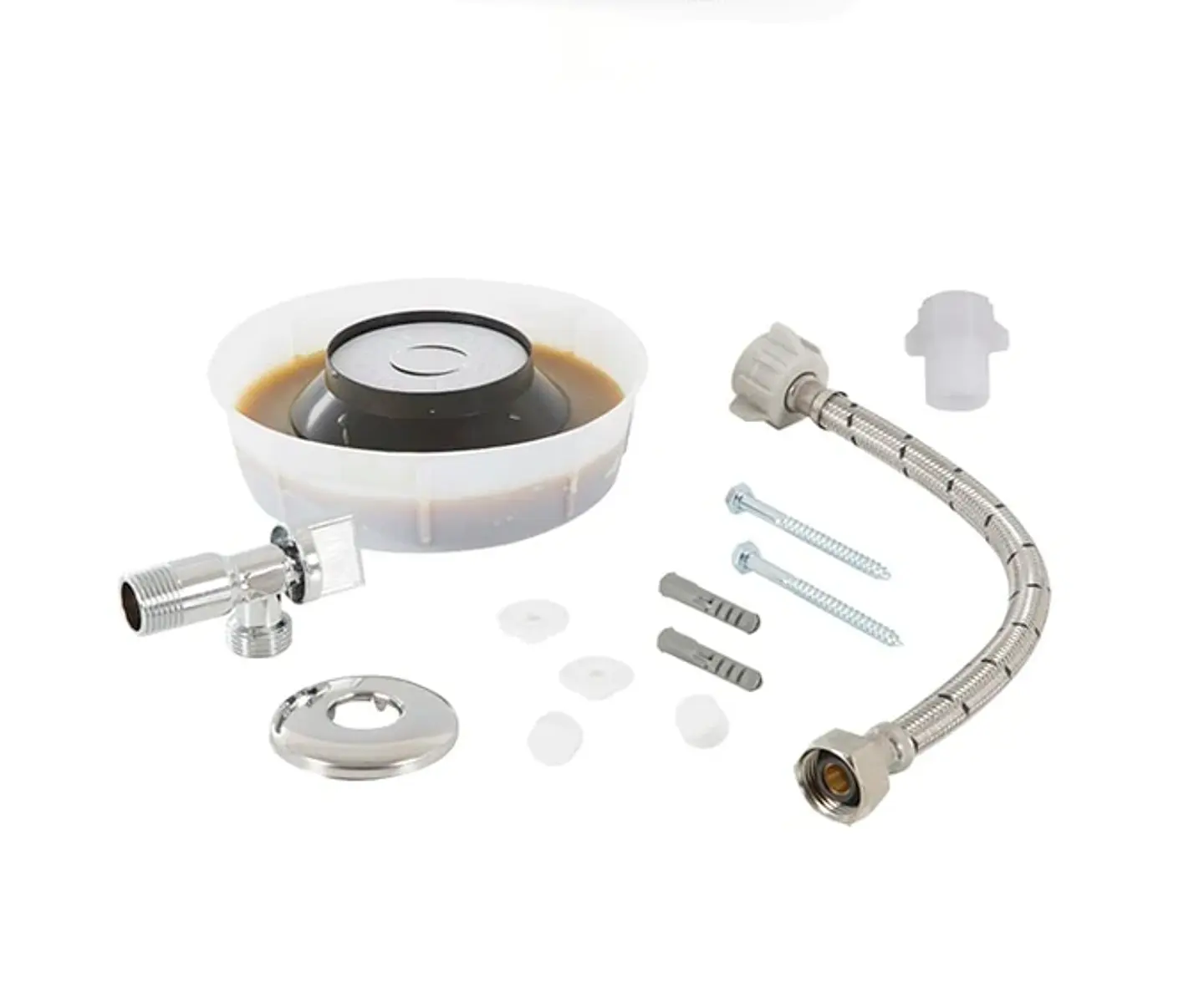 KIT INSTALACION PARA INODORO DESCARGA A PISO WC FANALOZA 2