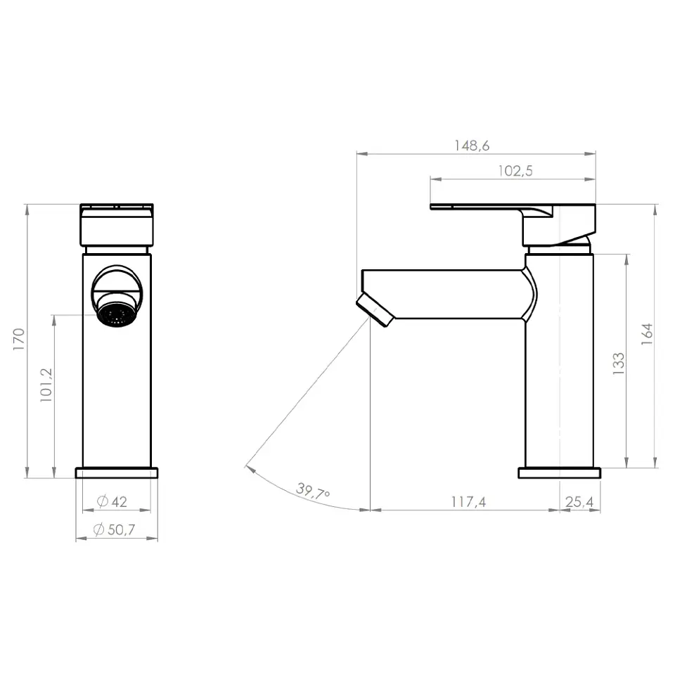 Monomando Lavamanos Vermont Inox Satinado 2