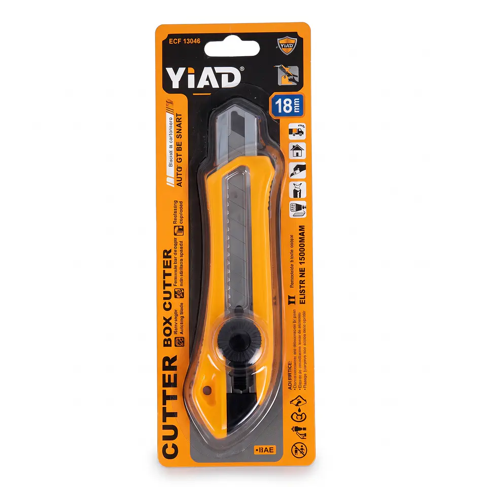 Cuchillo Cartonero de Trabajo Pesado con Bloqueo de Perilla 18 mm 2
