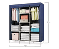 Closet Ropero Armable Portatil 175x130x45 (ROSADO DISPONIBLE)