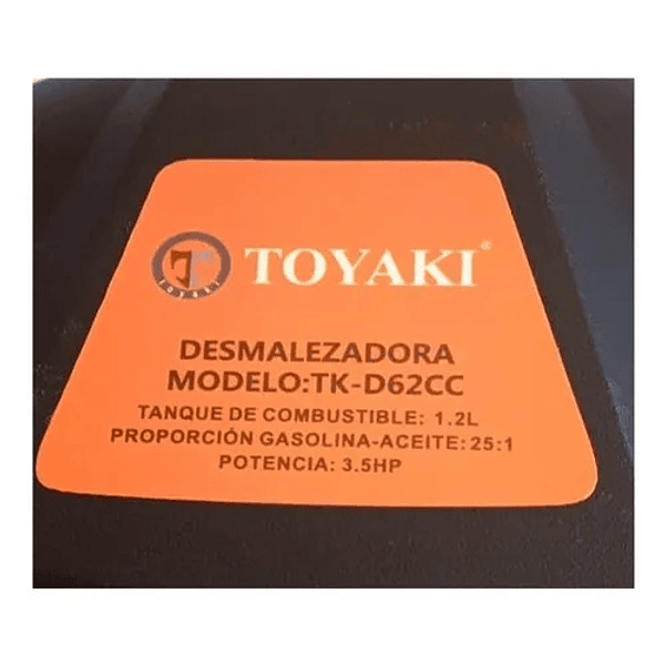 Desmalezadora/Orilladora 52cc 2 Tiempo Toyaki