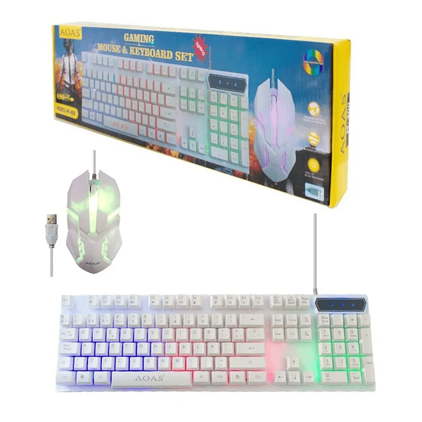 Kit Gamer Pc Teclado Retroiluminado + Mouse Aoas