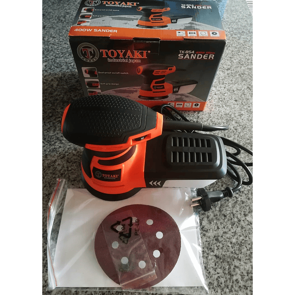 Lijadora Roto Orbital 400w 125mm Con 6 Velocidades Toyaki