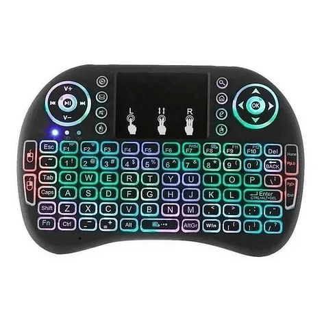 Mini Teclado Inalámbrico C/iluminacion Touchpad Smartv Pc 