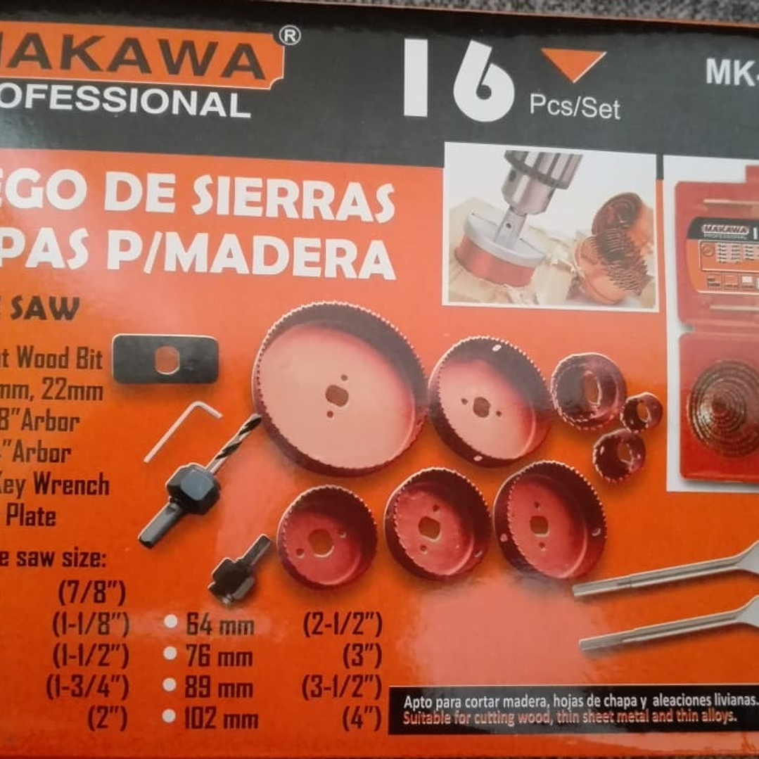 Juego De Sierras Copas P/Madera Profesional 16Pcs Makawa 3