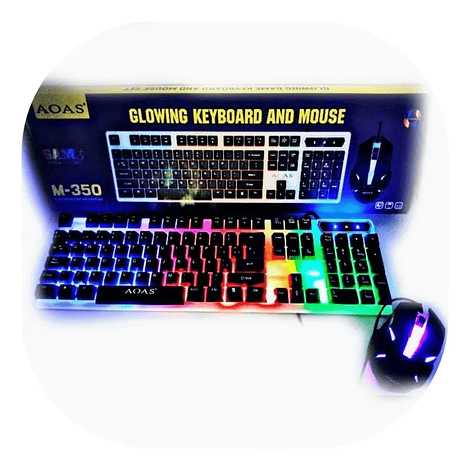 Kit Mouse Teclado Aoas M-350 Retroiluminado 