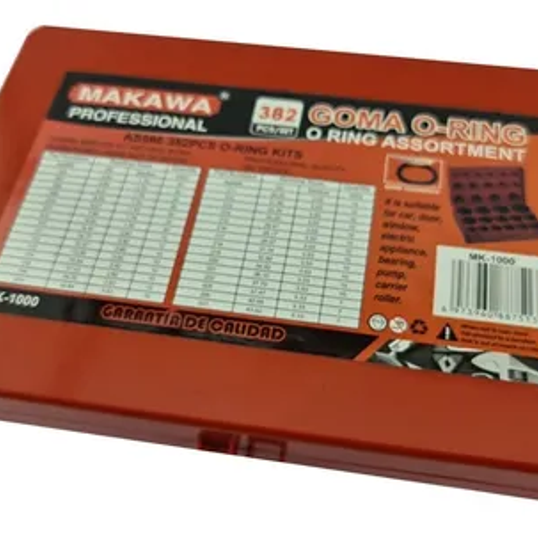 Juego Orrines Universales 382Pcs Oring Surtido Makawa 1