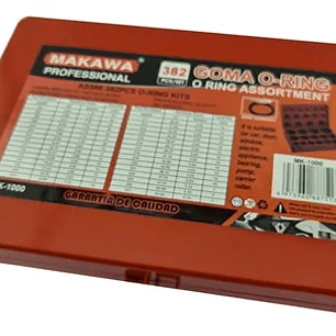 Juego Orrines Universales 382Pcs Oring Surtido Makawa