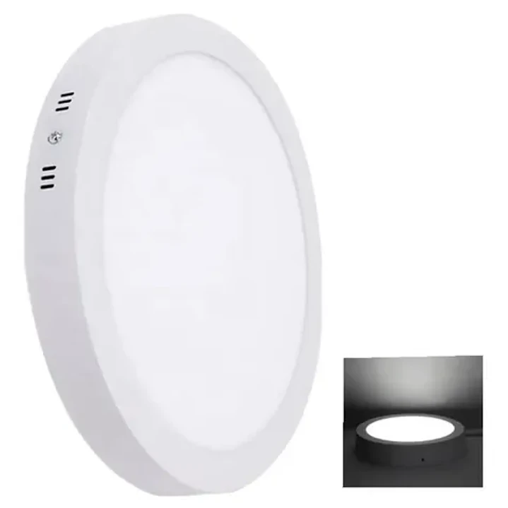 Foco Panel Plafon Led 18W Sobrepuesto Redondo Luz Frio 1