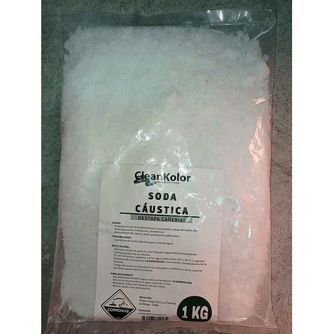 Soda Caustica Bolsa 1Kg Cleankolor