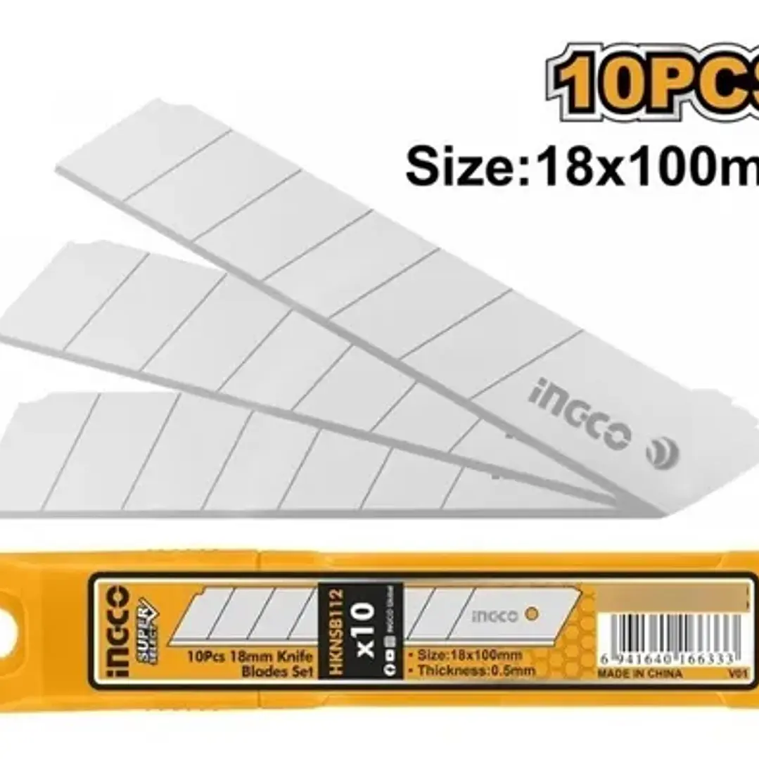 Repuesto Cartonero 10 Hojas Corta Carton Exacto 18Mm Ingco 2