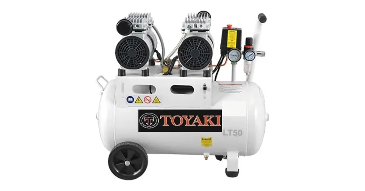 Compresor Dental Insonoro 50 Litros 4 Hp Toyaki 2 Estaciones