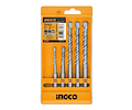 Set Juego De Brocas Sds Plus Para Concreto 5pcs Ingco 