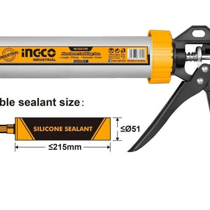 Pistola Calafatera Para Pate Silicona 9