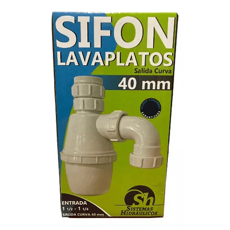 Sifon Lavaplatos 1 1/4 -1 1/2 Salida Curva