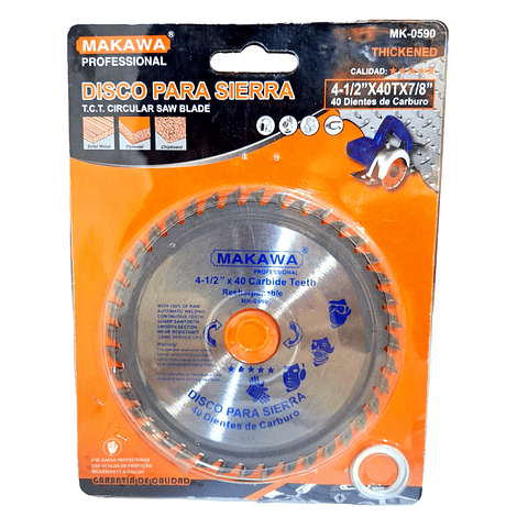 Disco De Sierra Widia 115mm 40 Dientes P/madera Amoladora