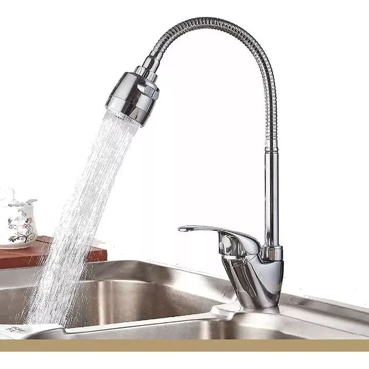 Llave Monomando Lavaplatos Con Cuello Flexible 1